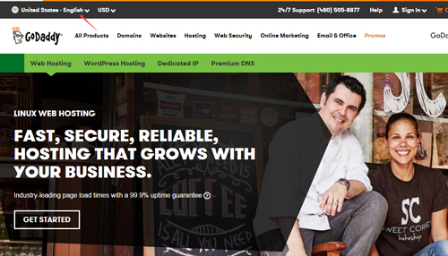 GoDaddy英文官网
