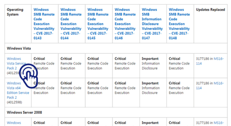 查找对应版本的补丁