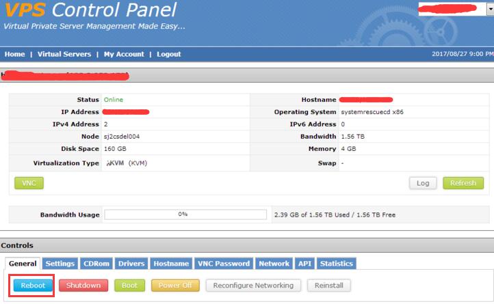 怎么重启VPS？美国VPS服务器重启教程