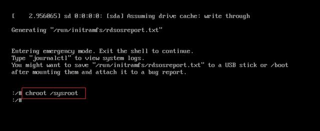 输入chroot/sysroot