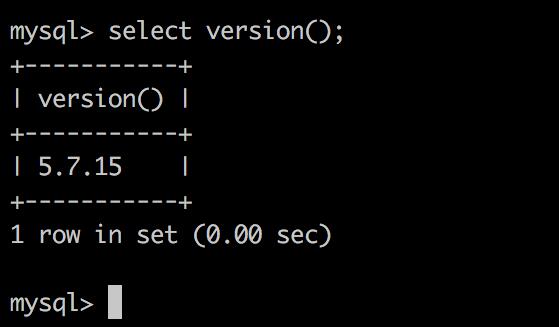 select version（）查询mysql数据库版本