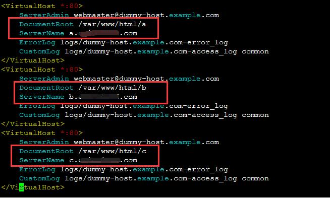 Apache服务器绑定域名