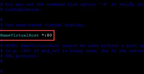 开启Apache虚拟主机功能
