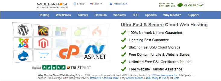 MochaHost美国虚拟主机