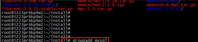 进行MySQL组增加