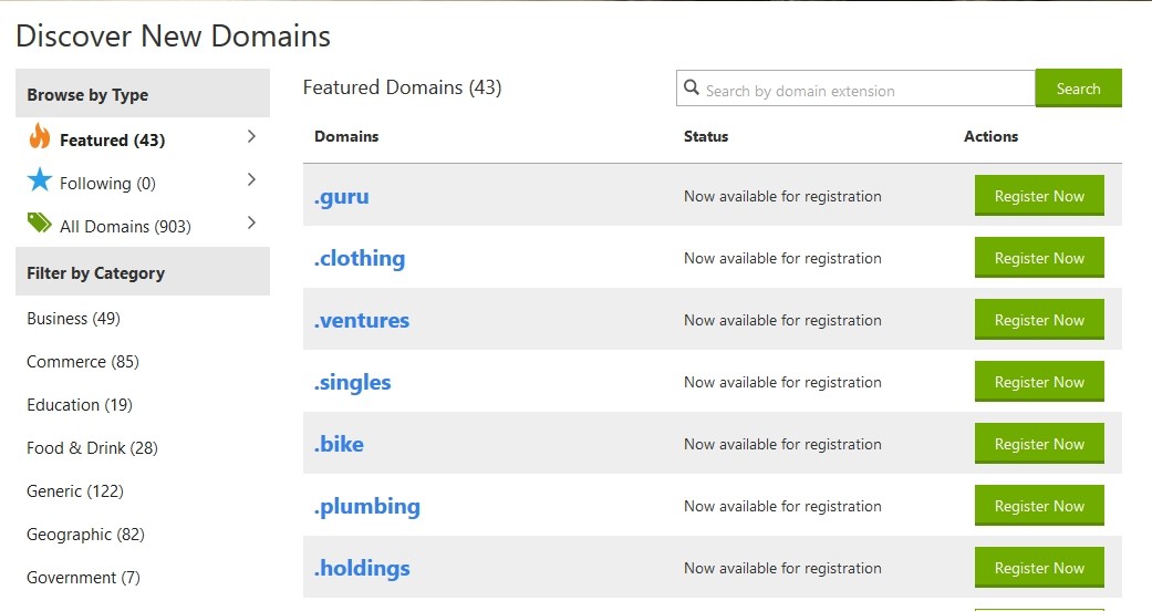 第一域名注册商Godaddy开放7个新域名后缀注册