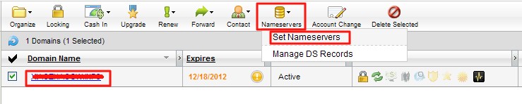 Godaddy美国空间修改域名NS图解