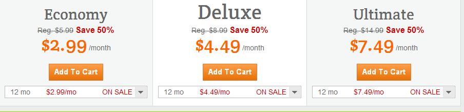 Godaddy主机2.99美元优惠