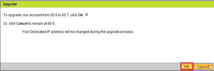 Godaddy升级IIS教程