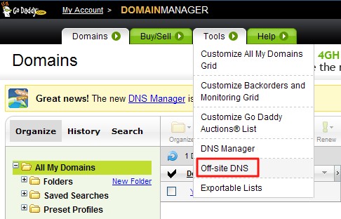 IXWebHosting免费域名设置DNS到Godaddy