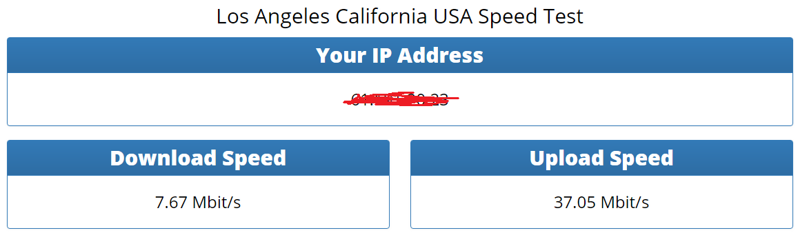 HawkHost老鹰主机洛杉矶机房下载速度测试