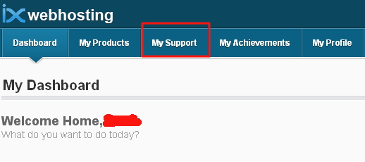 IXWebHosting美国空间创建ticket图解