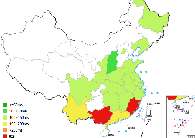 linode vps全国ping测试