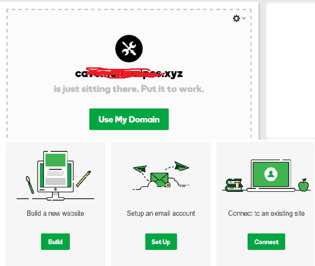 godaddy域名控制面板界面