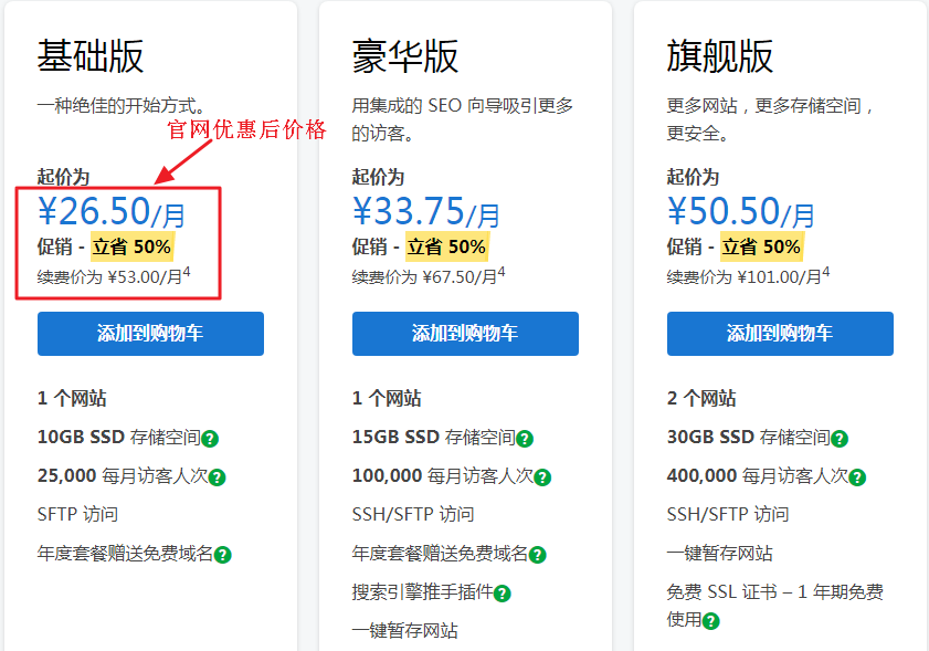 GoDaddy WordPress主机方案