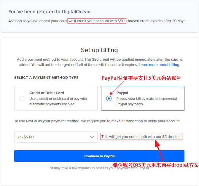 digitalocean赠送50美元活动