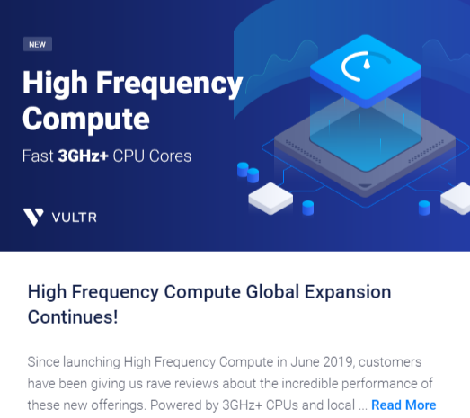 Vultr高频SSD云VPS主机