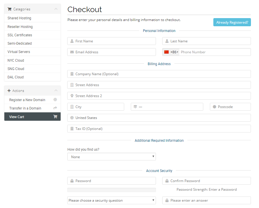 hawkhost账户注册