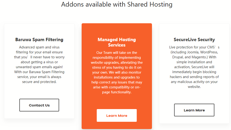 LunarPages美国主机方案附加功能
