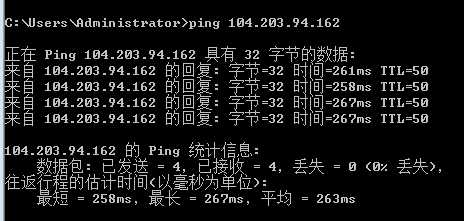 BudgetVM东京机房ping值测试结果