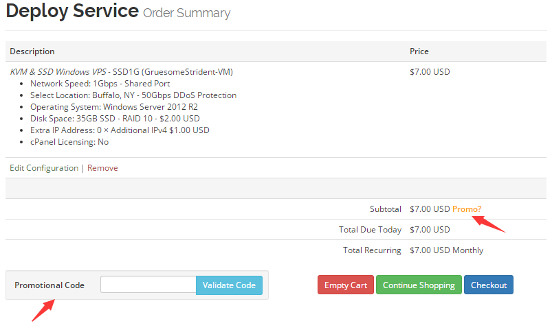 Virmach VPS订单核对页面