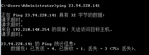 洛杉矶Ping测试结果