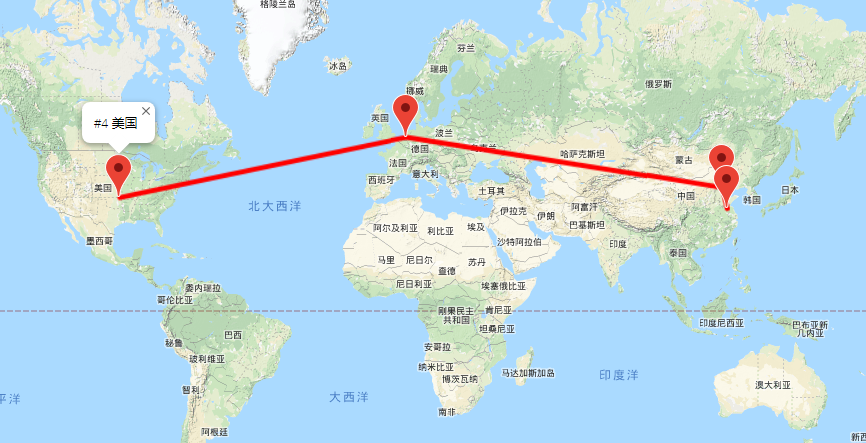 圣何塞机房Tracert结果