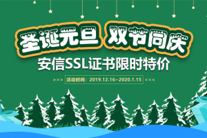 安信SSL证书元旦促销活动
