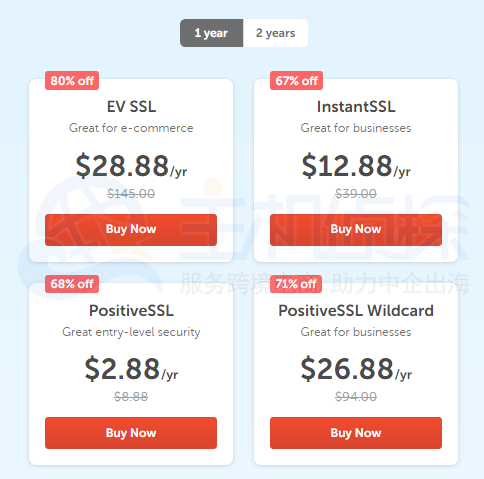  Namecheap网络星期一 SSL证书最低2.88美元/年