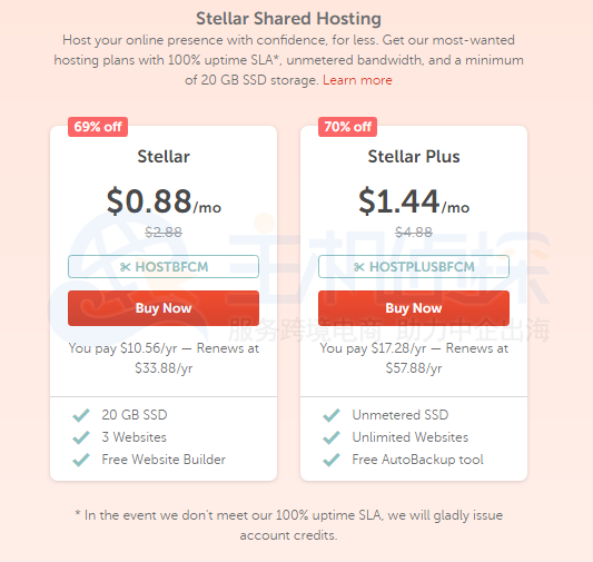Namecheap网络星期一 共享主机最高优惠99%