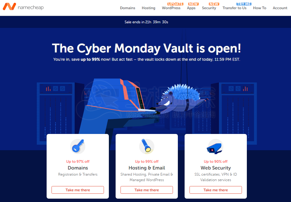 Namecheap网络星期一促销继续 最高可优惠99%