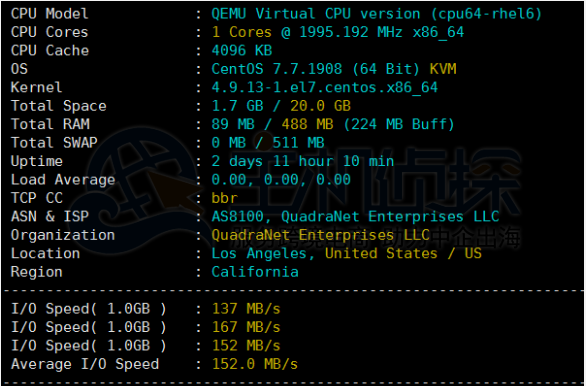 PacificRack洛杉矶VPS硬件测试