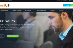 登录Hostus账户页面