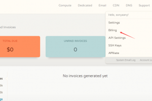 CloudCone Billing账单页面
