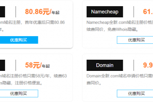 com域名注册价格
