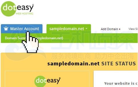 Doteasy主账户的设置教程