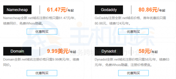 net域名价格