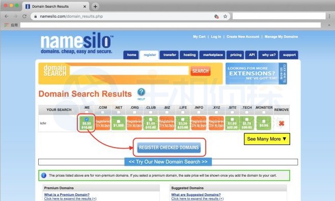 Namesilo域名注册教程