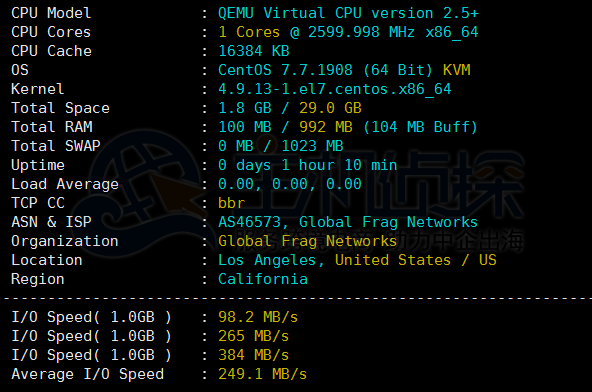 RackNerd VPS硬件测试