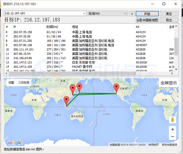 HawkHost洛杉矶和新加坡机房速度对比