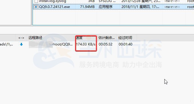 使用SFTP从Virmach 水牛城VPS下载文件到本地的速度