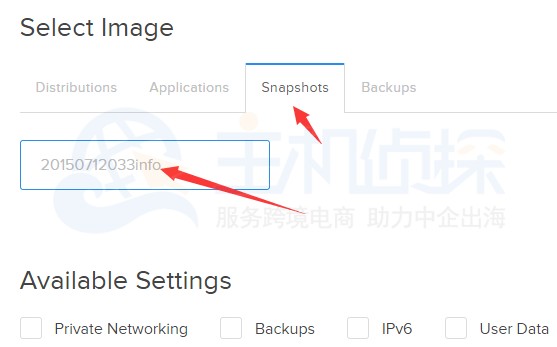 　Create Droplet新服务器和机房