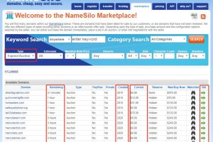 NameSilo域名交易市场截图