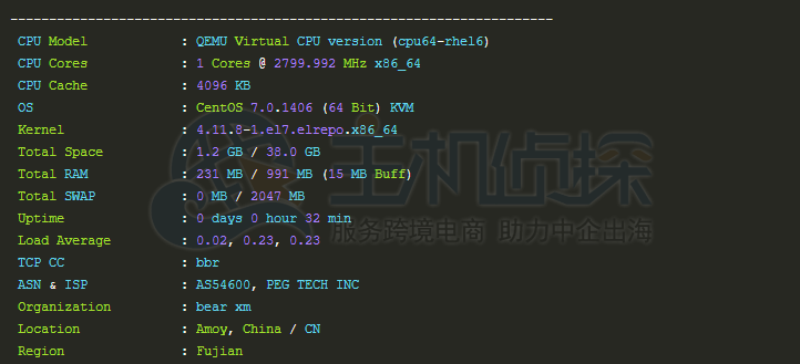 日本VPS配置性能测试