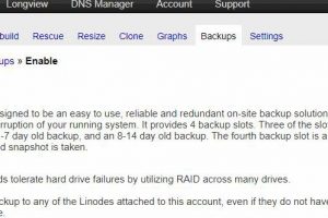 Linode VPS Backup自动备份
