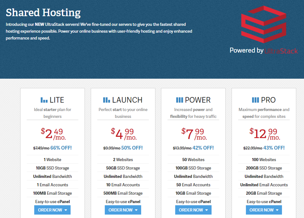 InMotionHosting共享主机方案