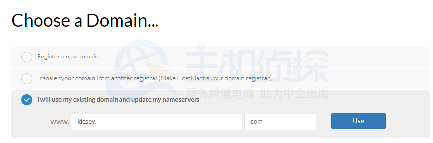 HostMantis域名填写