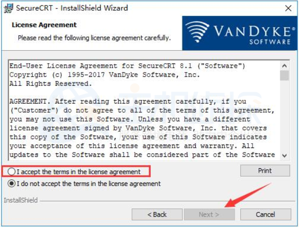SecureCRT许可协议