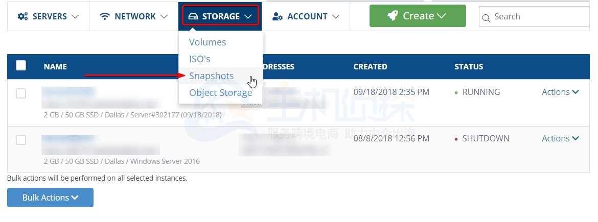 hostwinds1的快照功能