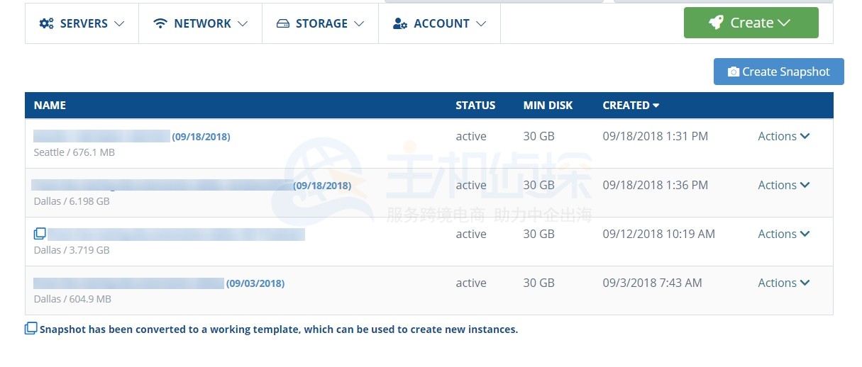 hostwinds的快照功能
